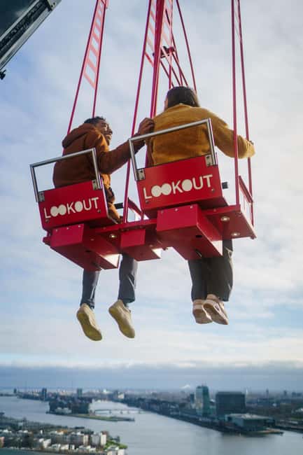Amsterdam: A'DAM Lookout Entry Ticket with 2 Drinks - The rooftop swing is thrilling, but it is not included