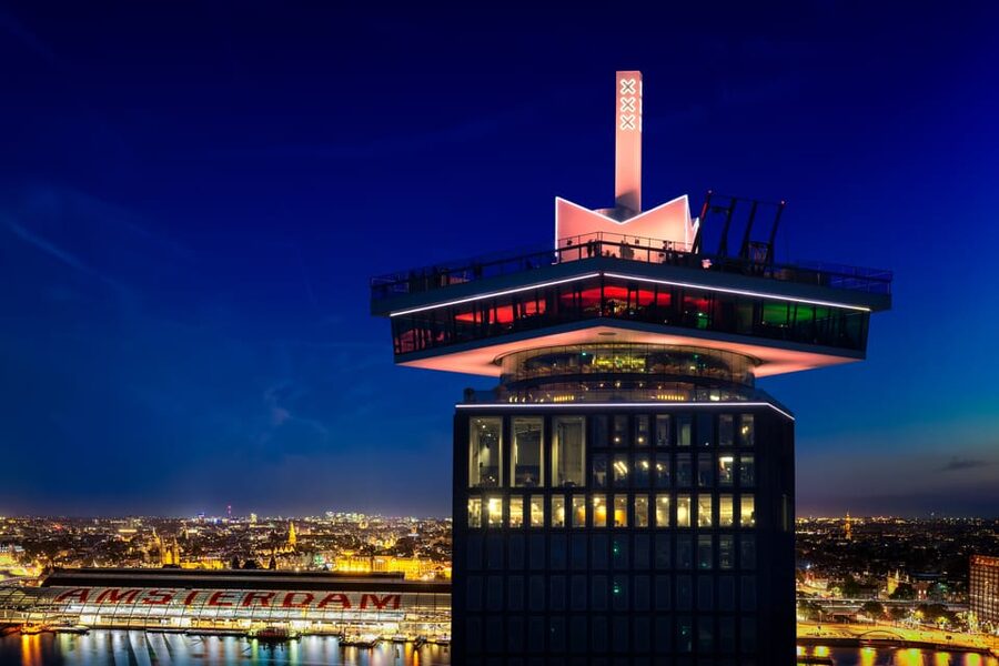 Amsterdam: A'DAM Lookout Entry Ticket with 2 Drinks - The VR ride adds another kind of city view