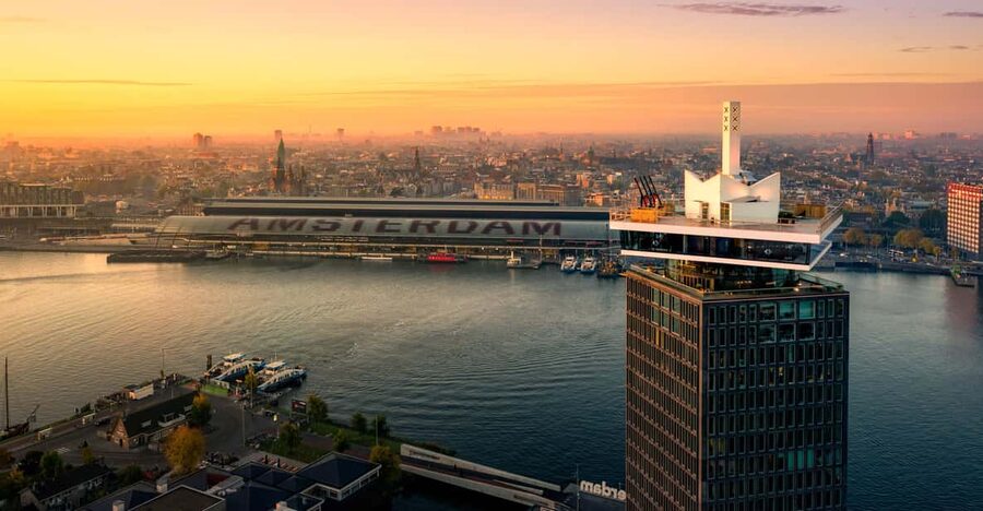 Amsterdam: A'DAM Lookout Entry Ticket with Burger - Crossing the IJ from Central Station