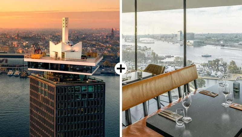 Amsterdam: A'DAM Lookout with Revolving Restaurant Moon - The 100-meter elevator ride and LOOKOUT deck