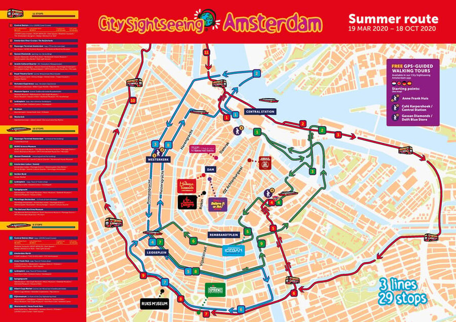 Amsterdam: Combo Rijksmuseum & Hop-On Hop-Off Bus - Finding stops and handling seasonal schedules