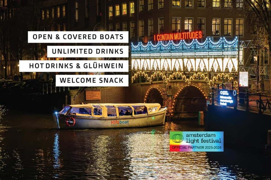 Amsterdam: Light Festival Boat Tour with Warm Drinks - Key points to know before booking