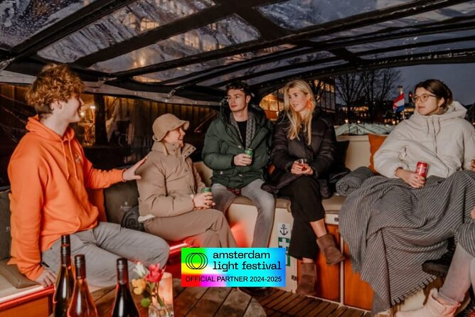 Amsterdam Light Festival: Cruise Unlimited Drinks & Bite option - The 75-minute route and what you will see