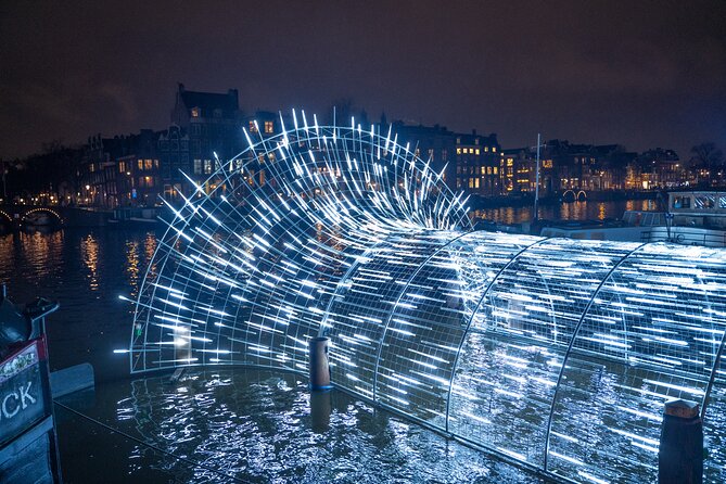 Amsterdam: Light Festival Cruise with Unlimited Drinks Option - Central Station from the water