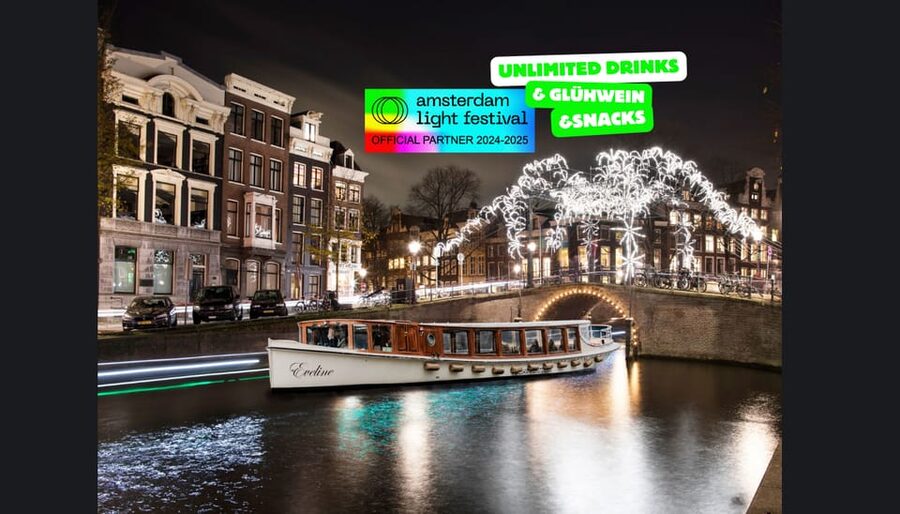 Amsterdam: Light Festival Heated Cruise w/ Drinks & Snacks - The route from NEMO to the old harbor