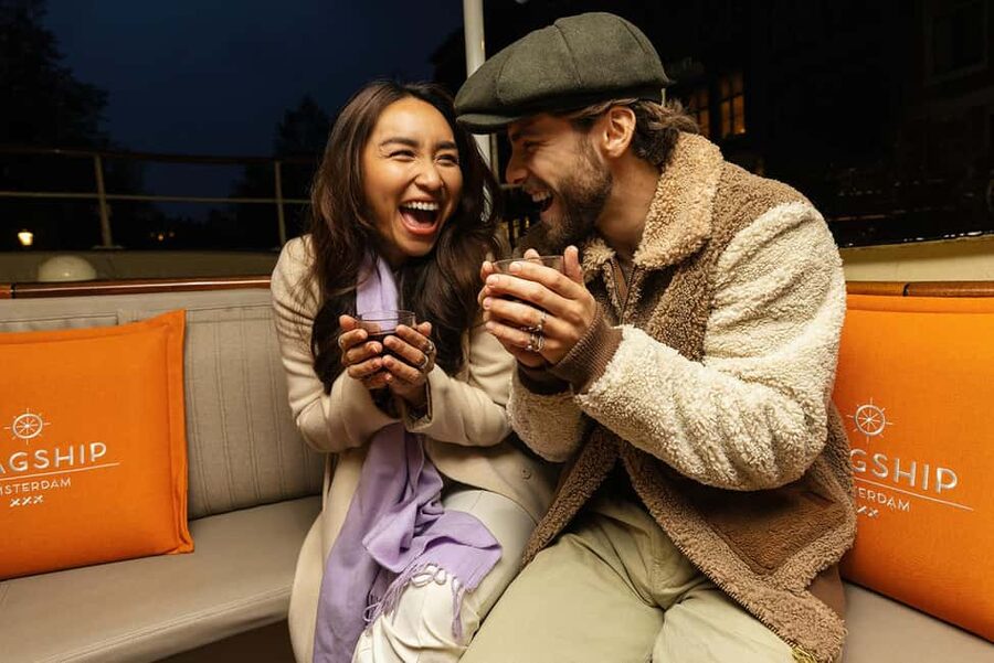Amsterdam: Open Boat Cruise option Unlimited Drinks & Bite - Open boat, covered boat, or enclosed winter ride