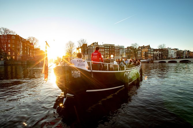 Amsterdam Open Boat Cruise with Live Guide and Two Drinks - Boarding near the Hermitage and Amstel