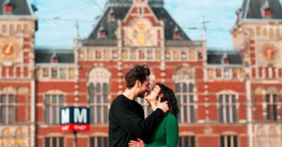 Professional photoshoot at Centraal Station
