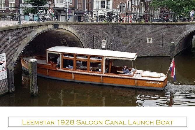 Amsterdam small-group canal cruise in 1920s saloon boat - Reaching Magere Brug