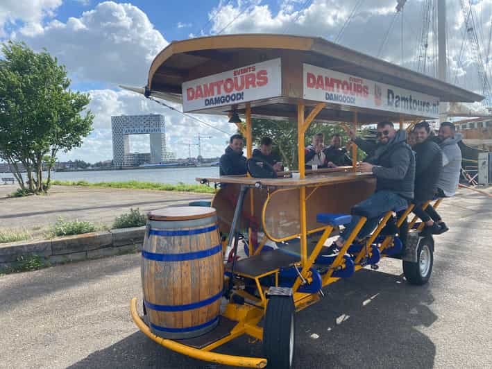 Amsterdam: The Original BUBBLES & BIKE Private Prosecco Tour - The ride near Sloterdijk