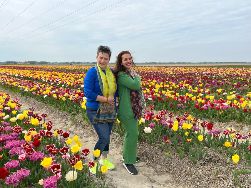 Keukenhof, Tulip Farm, Flower Fields & Windmills - Zaanse Schans and the sound of working windmills