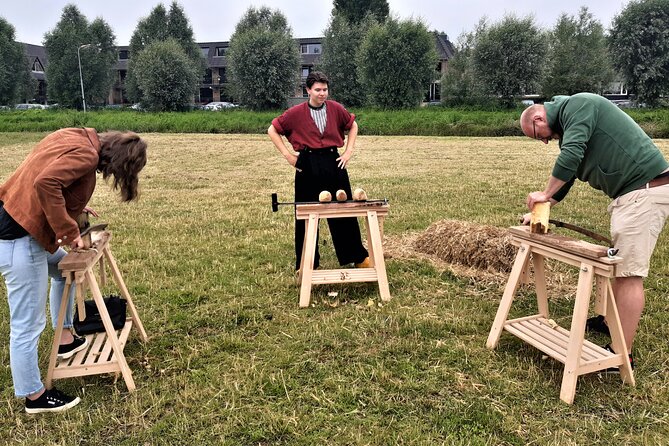 Private Workshop for Wooden Shoe Making in Simonehoeve - Turning a Block of Wood Into a Dutch Clog